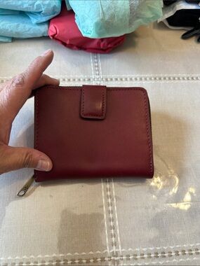 Patricia Nash Compact Burgundy Leather Wallet